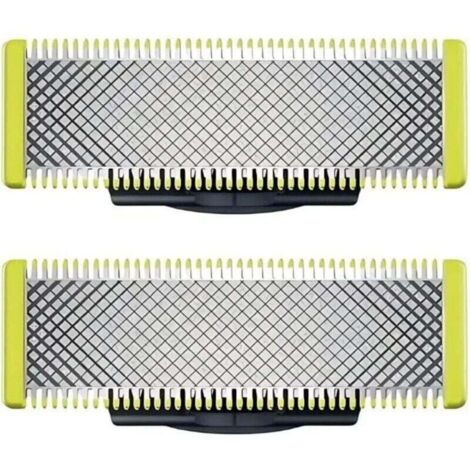 Pack de 2 lames de Rechange Compatibles avec tous les Rasoirs électriques type One-Blade Accessoires embout Tondeuses rasage précis - lot de 2