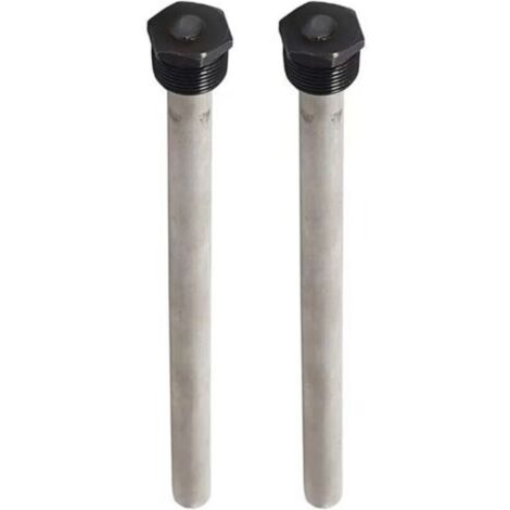 Paquet de 2 tiges d'anode RV pour chauffe-eau, filetage NPT 3/4 ", sûr à utiliser, antirouille, matériau magnésium, argent
