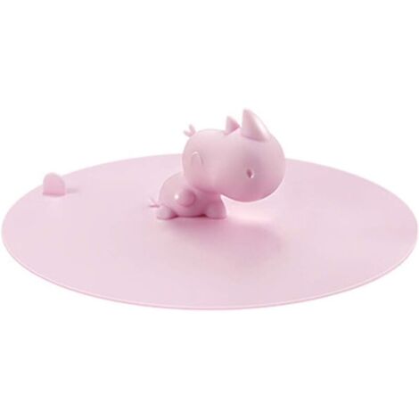 Bouchon de baignoire, bouchon d'évier, bouchon de baignoire en silicone, bouchon universel pour baignoire et évier, 15x15cm, style dessin animé (hippopotame) (1/5)