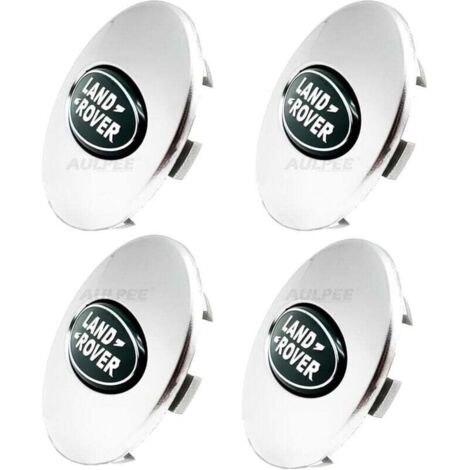 Enjoliveur de moyeu avec logo central 62 mm en ABS compatible avec les accessoires Land Rover (LR vert chromé)