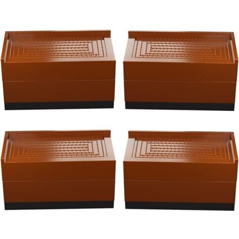 Serbia – Lot de 4 pieds de meuble carrés 7,5/15 cm – Plastique solide antidérapant – Pour lits, tables, canapés – Réglables et stables (1/5)