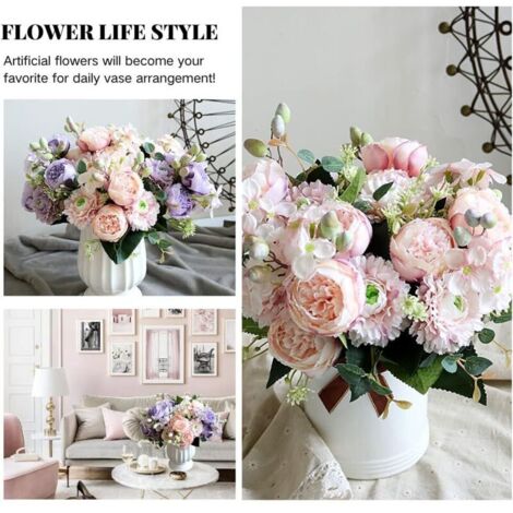 Arrangement Floral Sensoriel Lot De 24 Fleurs Artificielles Bleues – 2-4 Cm, Tissu Non Tissé, Pour Décoration Mariage, DIY Décoration Mariage événement