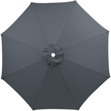 Toile de rechange pour parasol déporté 3 m, baleines 6/8, pour jardin, plage, protection UV, gris 8 brins