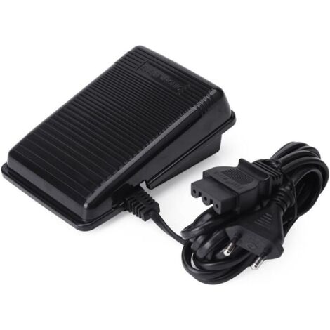 Pédale de Commande à la Maison Machine à Coudre, Pédalier de Machine Electrique à Couture Pédale avec Cordon Contrôleur Variable Universel de Vitesse (Noir)(EU Plug)