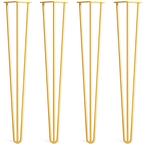 Serbia – Lot de 4 pieds épingle 20 cm en acier – 3 tiges pour meilleure stabilité – 16 vis de fixation incluses – Pour meubles modernes (1/3)