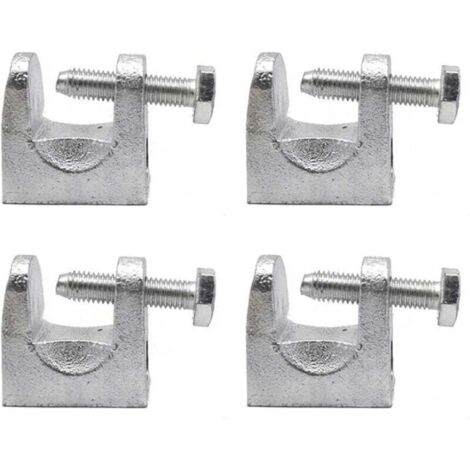 4 Pièces Pince Poutre, Pinces Support Acier Galvanisé, Pince Poutr, Pince Pour Profilé KCK, Ouverture 25mm, Utilisé Dans l'électricité, le Pétrole, la Construction, l'acier et d'autres Industries (1/6)