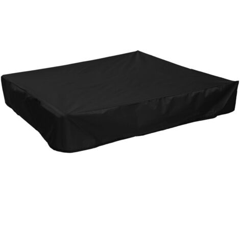Noire 1 pièce Bâche bac à Sable 120x120 cm Housse Protection Étanche UV Protection 70% pour bac à Sable Oxford avec Cordon de Serrage (1/4)