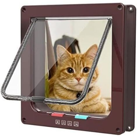 Serbia – Chatière magnétique pour chats et petits chiens – Dimensions 19,7 x 19 cm – Plastique ABS durable – Installation facile sur murs et portes (1/4)