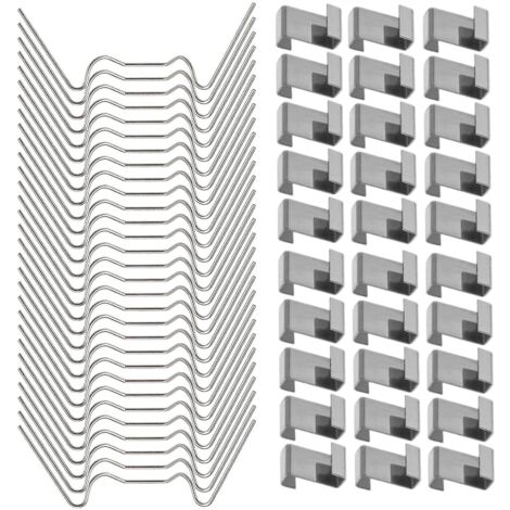 100pcs Clips de serre pour le verre, acier inoxydable Serre Fenêtres Clips Vitre Fixin (1/5)