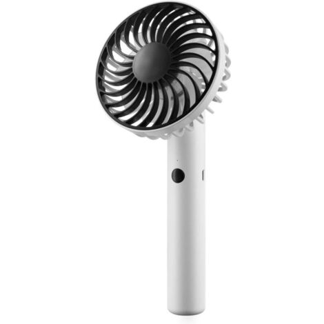 Ventilateur rotatif petit ventilateur USB rechargeable silencieux de bureau (blanc)