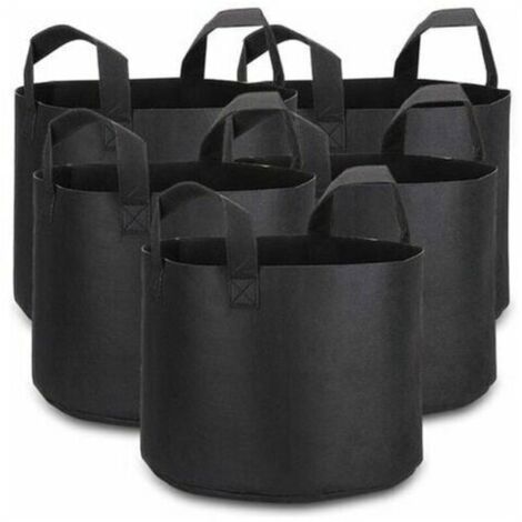 5 X sacs de plantes, sacs de culture de 5 gallons, pots en tissu non tissé respirant de qualité supérieure avec poignées pour le dragage et la plantation de jardin, sac de jardin écologique