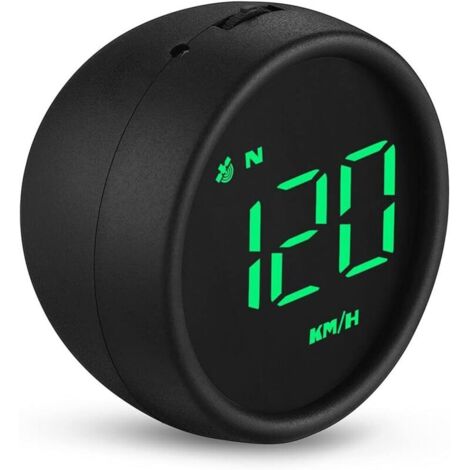 Universel Numérique Compteur De Vitesse GPS, avertissement de survitesse, mesure du kilometrage, rappel de conduite de fatigue pour tous les vehicules(Noir)
