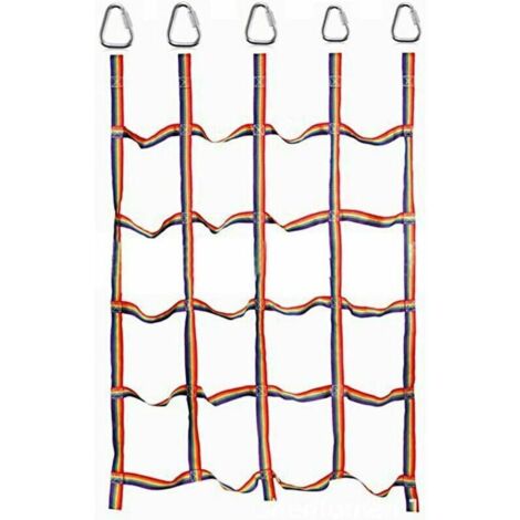 BDD Filet d'escalade pour enfants, filet d'escalade en nylon pour enfants jouant à l'intérieur et à l'extérieur, (pièce de 57,1" x 72,8")