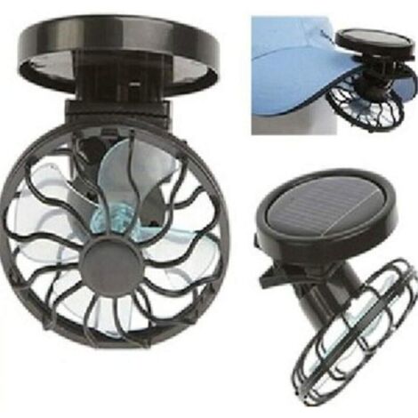 BDD Été avec clip mini ventilateur solaire portable ventilateur solaire clip capuchon ventilateur avec clip petit ventilateur solaire