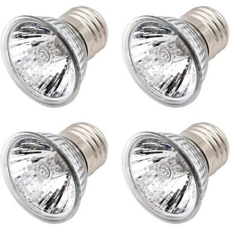 E27 Reptile Chauffage Ampoule, 50W Chaleur Lampe, UVA+UVB Ampoule à Spectre Complet, Lampe De Réchauffement, pour Reptiles Lézard Tortue Aquarium (Lot de 4) (1/5)