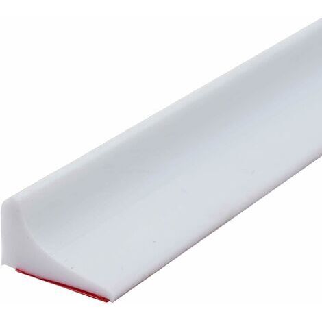 (Blanc) 100CM barrière de douche pliable, seuil de douche barrière d'eau, arrêt d'eau pour les cabines de douche en silicone dans les cuisines et les salles de bains. (1/4)