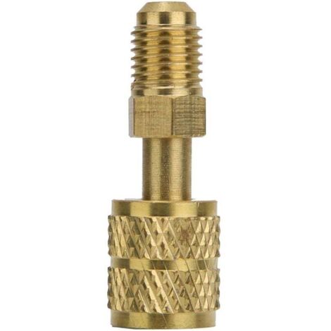 AIPERQ Ej.Life Nouvel adaptateur en laiton R410 1/4 "mle à 5/16" femelle tuyau de charge à pompe de haute qualité (1/4)