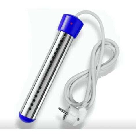 Aiperq Thermoplongeur Baignoire Thermoplongeur éLectrique Thermoplongeur De Voyage,Thermoplongeur En Acier Inoxydable,Chauffe-eau électrique Thermoplongeur de piscine,2000W Bleu (1/4)
