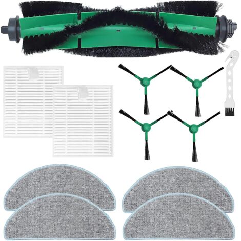 Accessoires pour iRobot Roomba Combo Essential Y0112 Y0110 Y011240 Y01040 pièces de Rechange pour aspirateur Robot, Brosse rotative + 2 filtres + 4 Chiffon Nettoyage + 4 brosses latérales (1/4)