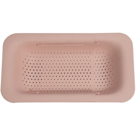 Rose Passoire sur l'évier – Laver les légumes et les fruits, égoutter les pâtes cuites et les plats secs – Extensible – New Home Kitchen Essentials