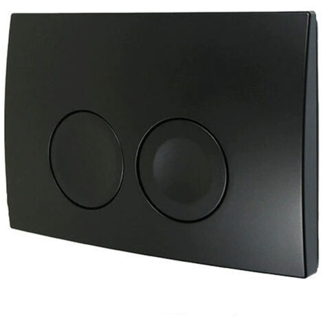 Aiperq – Plaque de commande WC Geberit Delta 21 – 2 points de chasse – Plastique noir résistant aux rayures – Installation sans outil (1/4)