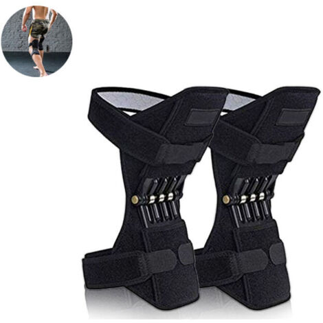Paire de genouillères antidérapantes, genouillères de soutien articulaire, genouillère, force de ressort de rebond forte pour soulager les douleurs articulaires, entraînement d'escalade sportive
