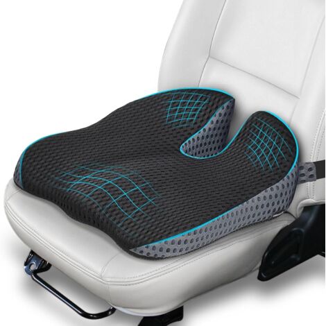 Coussin rehausseur de siège auto pour adulte en mousse à mémoire de forme, antidérapant, pour voiture, bureau ou camion (1/4)