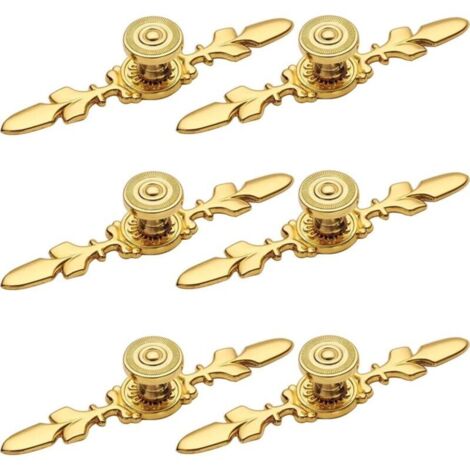 CSPARKV 6 Pièces Poignee Meuble Dorée Bouton Meuble Bouton de Porte Poignée Meuble Poignet de Porte Cuisine Poignee de Meuble Vintage Poignée de Tiroir à Armoire Boutons de Portes de Cabinet avec Vis (1/5)