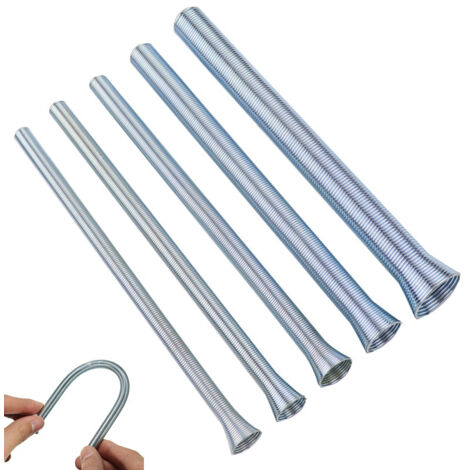 Aiperq – Ressort de cintreuse 5 pièces – Acier allié galvanisé – Pour tuyaux en cuivre et aluminium – Flexibilité sans déformation (1/4)