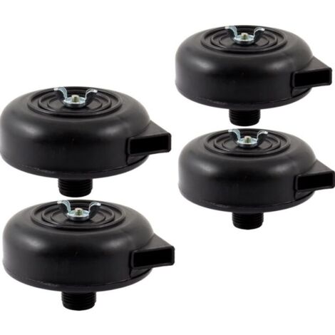 4pcs-Silencieux d'Admission d'Air de Remplacement, Silencieux de Filtre à Air Masculin de Compresseur d'Air de 3 / 8inch PT pour le Compresseur d'Air