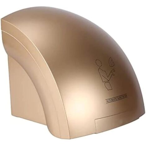 Sèche-mains commercial pour salle de bain à domicile, sèche-mains à capteur entièrement automatique adapté aux toilettes murales et aux bureaux, 220 V 1800 W or
