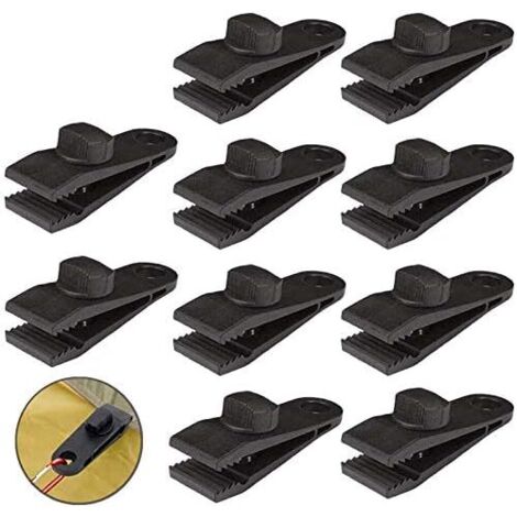 CSPARKV 8x3x2.5cm Clips de Bâche, Pinces Résistantes au Vent pour Auvents, Camping en Plein Air, Auvents de Caravane, Couvertures de Voiture, Couvertures de Piscine (10 Pcs) (1/5)