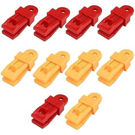 CSPARKV 31x81x30mm 10 Pièces Pince pour Attache Pince Piscine, Tente D'auvent Pince, Kit de Clips de Bâche Robustes pour Caravane Auvent de Tente