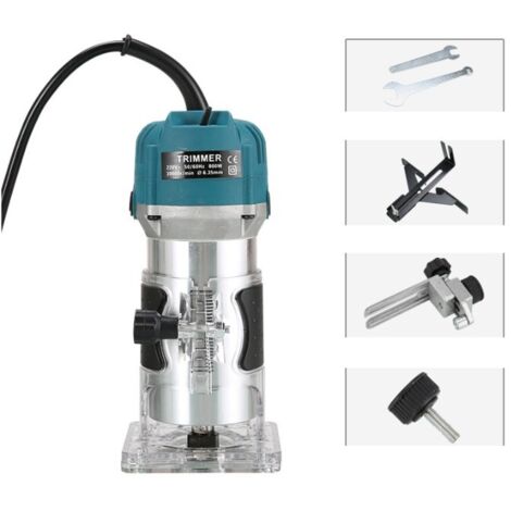 Csparkv – Affleureuse électrique 220V 800W – 30000r/min – Pince 6.35mm – Pour bois dur et placages – Coupe nette sans éclat