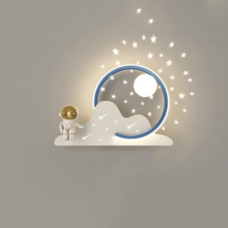 Astronaute LED Applique Murale Pour Chambre D'enfants Dimmable Chevet Applique Murale Projection Étoiles Veilleuse Bleu Blanc Contemporain Moderne Applique Murale Pour Enfants Garçon Fille Cham (1/5)