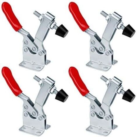 CSPARKV Pince à Genouillère Serrage Outil à Main Capacité de Maintien Environ 90 Kg Desserrage Rapide Antidérapant GH-201-B 4pcs