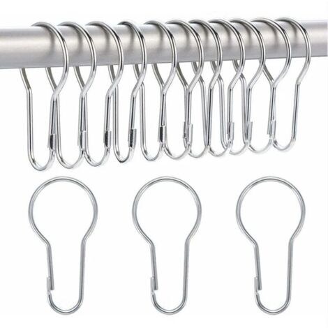 CSPARKV Lot de 40 anneaux de rideau de douche crochets de suspension pour le tri et l'organisation