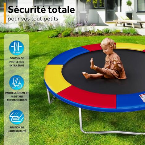 Coussin De Protection Pour Trampoline HOMCOM – Diamètre 305 Ou 366 Cm, PVC+PE, épaisseur 15 Mm, Anti-UV – Multicolore