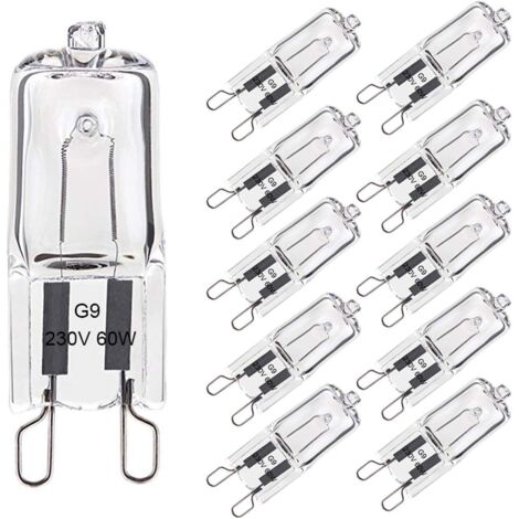 Ampoule Halogène G9 60W Blanc Chaud 2800K 680LM 230V Dimmable Halogène Capsule Ampoule Filament Lot de 10-RAPANDA (1/5)