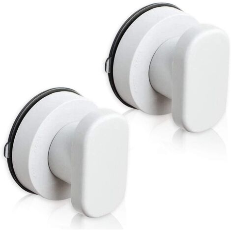2PCS Poignée de Porte à Ventouse Ventouse Poignées Tiroir Armoire Réfrigérateur Porte Verre Portable Mobilité Poignée Poignées avec Forte Ventouse pour Salle De Bains
