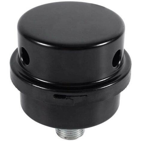 Silencieux pour compresseur d'air - Métal noir Métal Filtre d'admission d'air Filtre silencieux silencieux filetage 3/8 16MM pour pièces d'admission de compresseur d'air sans huile