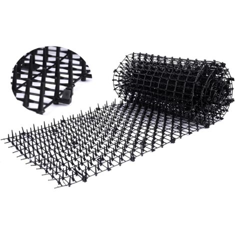 Tapis répulsif pour chats avec picots en plastique pour empêcher les chats de s'approcher, 2 m x 30 cm, noir, 1 pièce