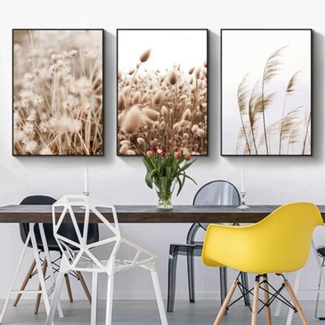 Lot de 3 posters muraux modernes, paysage naturel et queue de chat, poster botanique abstrait, décoration bohème, sans cadre, 30 x 40 cm, poster 10