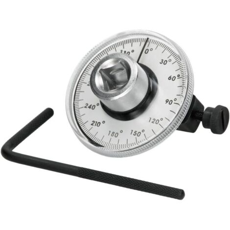 Rapporteur d'angle de Rotation de Voiture, Instrument de Mesure d'angle 360°, Goniomètre 1/2", Clé Dynamométrique de Torsion, Bras Réglable d'Entraînement, Indicateur Couple, Outil Garage