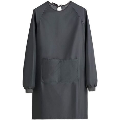 Tablier de cuisine imperméable en PVC – Longueur 90cm, manches 70cm – Résistant à l'eau et à l'huile – Ajustable pour hommes et femmes
