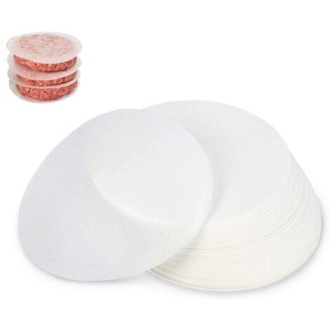 Papier Antiadhésif 500 Pièces, Diamètre 13cm, Papier Steak Haché, Disques Hamburgers， (1/5)