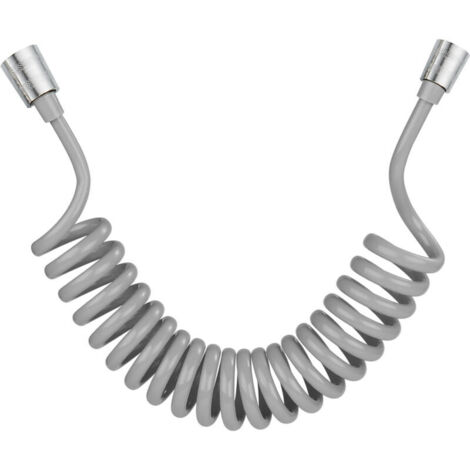 Flexible de douche,Tuyau de douche en mousse avec bouchon en cuivre, tuyau à ressort télescopique, flexible rétractable pour douchette, WC et bidet 3M
