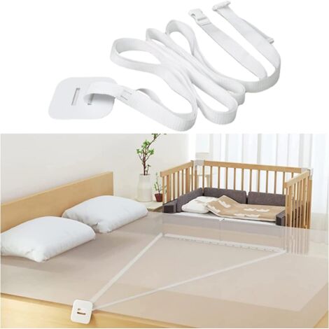 Sangle de Lit de Bébé 8m Sangle de Lit Supplémentaire Sangle pour Lit De Bébé Sangle de Lit Latérale Universel Sangle de Garde de Lit Latérale pour la Fixation d'un Lit Bébé (1/5)