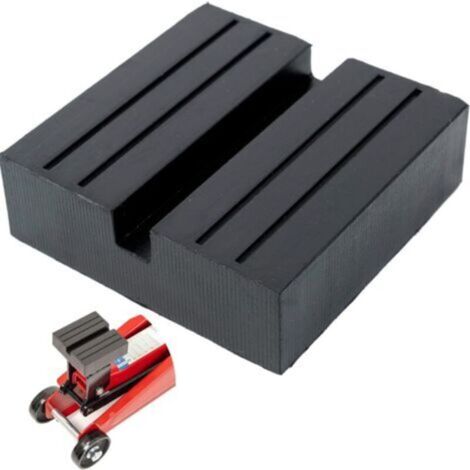 LaBlanc - Support Universel en Caoutchouc pour cric, Support 75x75x25 mm avec découpe en U, pour Toutes Les Voitures jusqu'à 3.5 tonnes, cric antidérapant pour la manœuvre des crics (1/5)