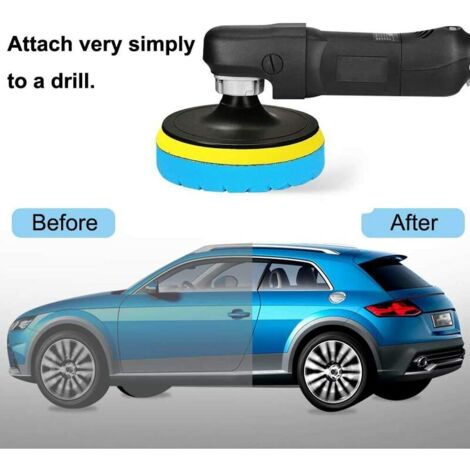 Jeffergarden Kit de tampon de polissage éponge 12 pièces 3 pouces pour polisseuse de voiture avec adaptateur de perceuse Jeffergarden Kit de tampon de polissage éponge 12 pièces 3 pouces pour polisseuse de voiture avec adaptateur de perceuse